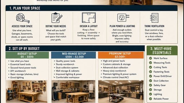 How to Set Up a Woodworking Workshop on Any Budget