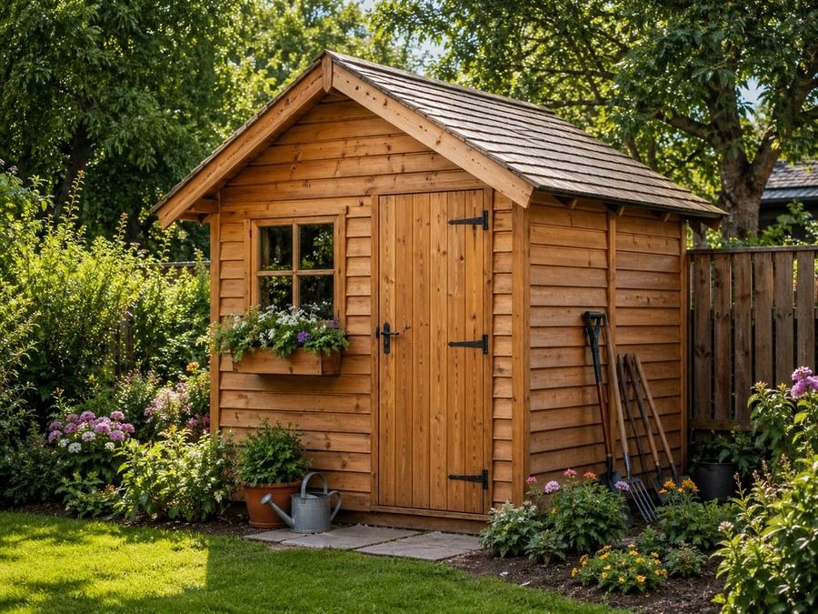 Beautiful custom wooden garden shed